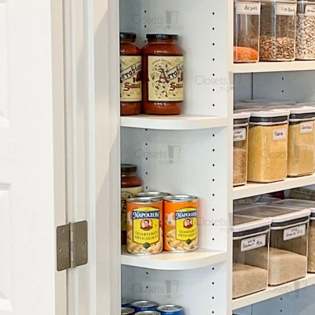 An image of a Walk In Pantry with Radius Shelves - Oxford White slide 6