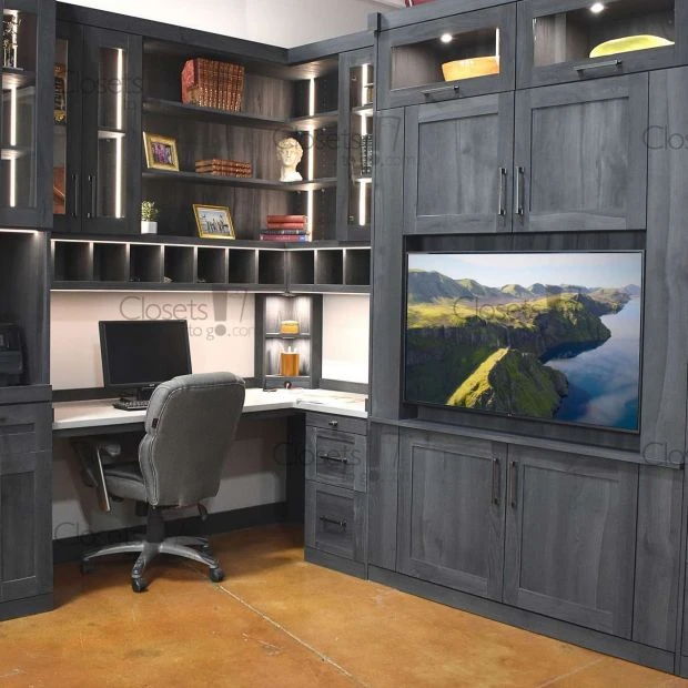 An image of a Office with Murphy Bed TV - Ombre Nobella slide 2