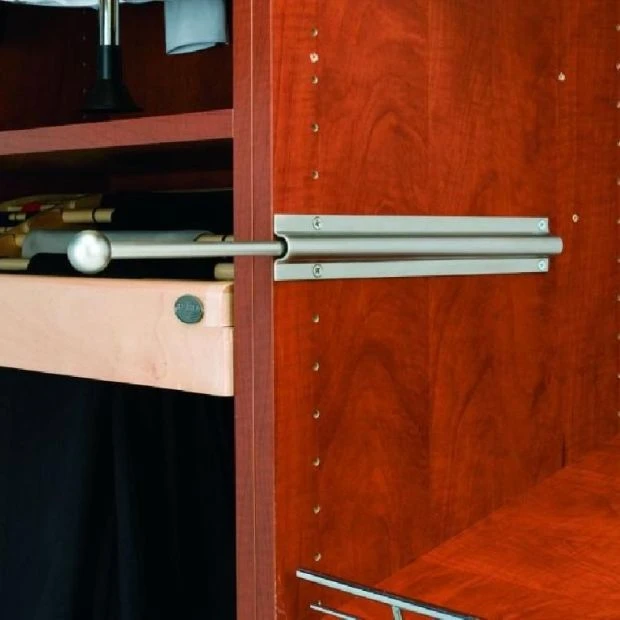 An image of a Capella Valet Rod in Satin Nickel