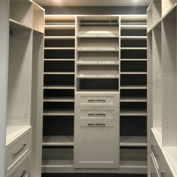 An image of a Walk In Closet with LED Package - Oxford White slide 2