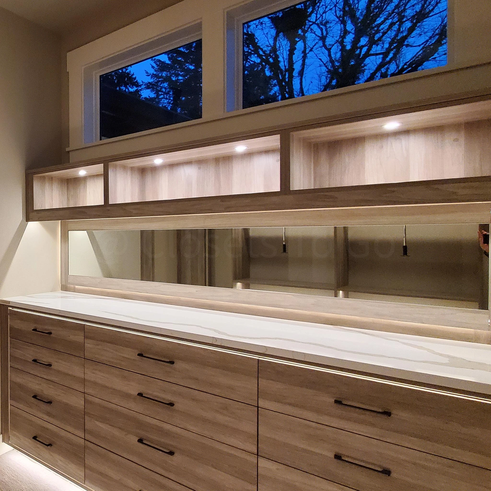 An image of a Luxury-DIY Master Closet - Summertime Blues