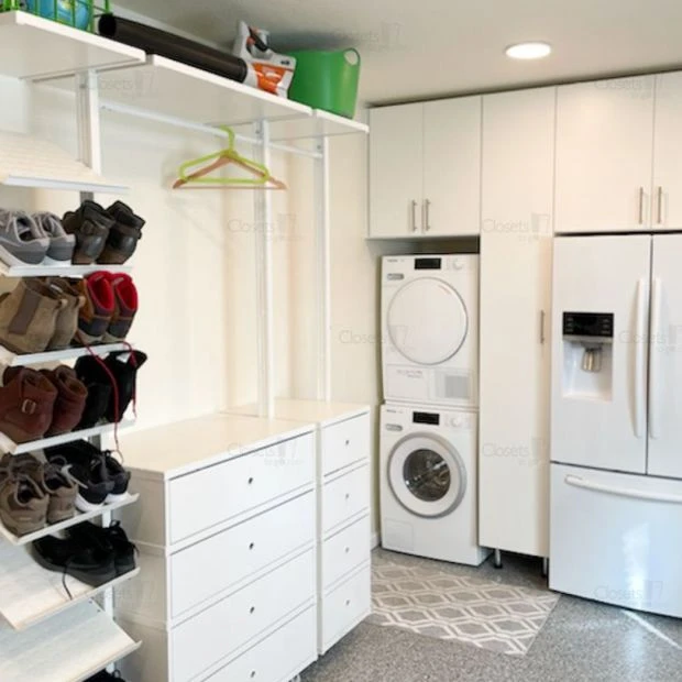 An image of a Garage Organizer with Laundry - Oxford White slide 6