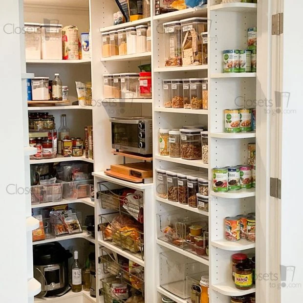 An image of a Walk In Pantry with Radius Shelves - Oxford White slide 3