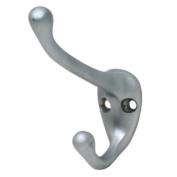 An image of a Capella Coat and Hat Hook - Dull Chrome Finish slide 2
