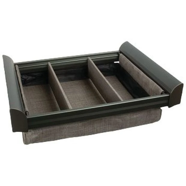 An image of a Hafele Engage Mesh Pull-Out - Matte Black and Slate slide 2