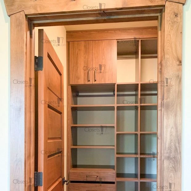 An image of a Built In Walk In Pantry - American Black Walnut