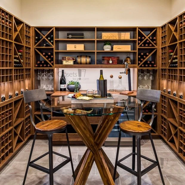 An image of a Entertainment Wine Cellar - Walnut