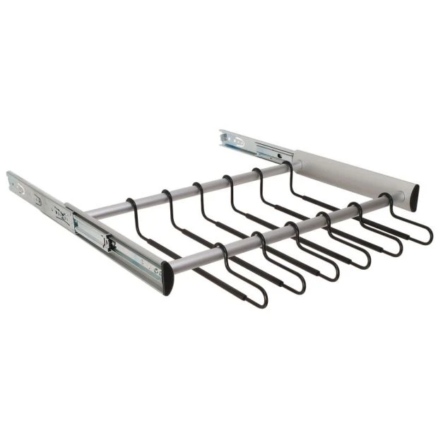 An image of a Hafele Pull Out Pants Rack, 30 inches, Synergy Collection slide 2