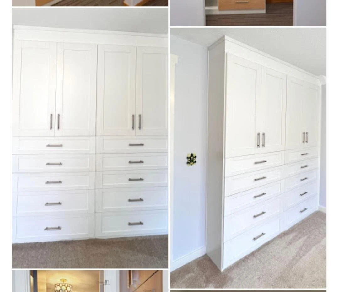 An image of a Built In Wardrobe Armoire - Oxford White