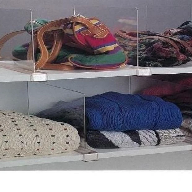 An image of a Clear Systems Closet Organizer Acrylic Dividers