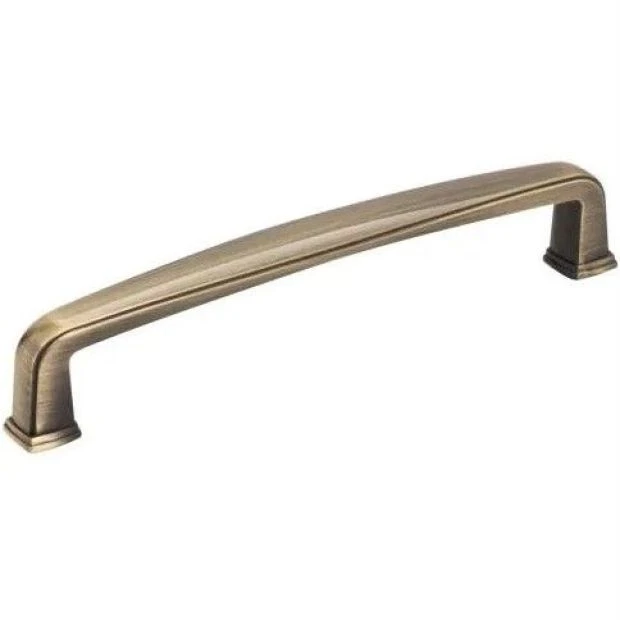 An image of a Hardware Resources Milan Handle, Brushed Antique Brass